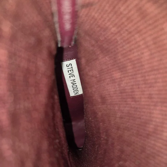 Steve Madden Burgundy Knit Sock Booties Size 7.5 - Picture 8 of 9